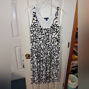 Chaps Black and White Women's Dress